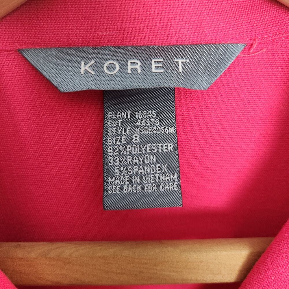 Vintage Koret Floral Embroidered Short Sleeve Blouse Button Up 8 - Picture 5 of 10